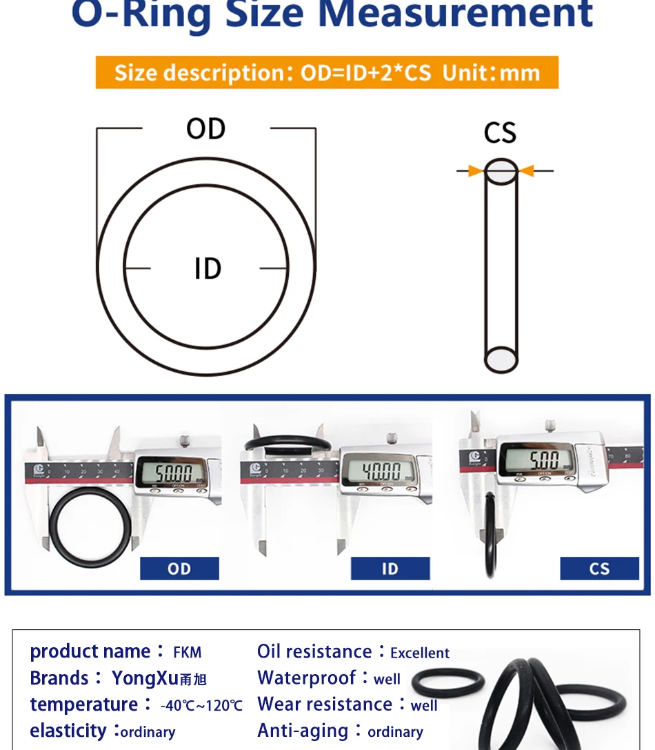 20 шт./лот фторкаучук кольцо черный/FKM/уплотнительные прокладки уплотнения OD13/14/15/16/17/18/19/20*2 мм колцеобразное уплотнение прокладки кольцо украшенное нефтью уплотнительная шайба