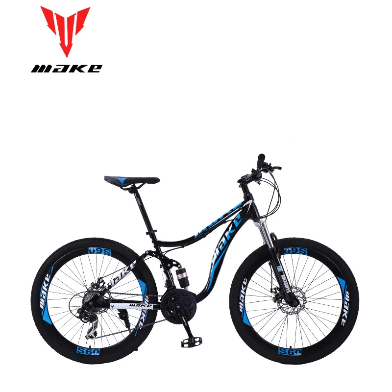 MAKE Mountain Bike Steel Frame Full Suspension Frame 24 Speed Shimano 26\ MAKE Mountain Bike Steel Frame Full Suspension Frame 24 Speed Shimano 26\