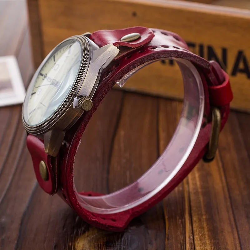 CCQ бренд Винтаж корова кожаный браслет часы повседневное для женщин наручные Роскошные Кварцевые часы Relogio Feminino 1772