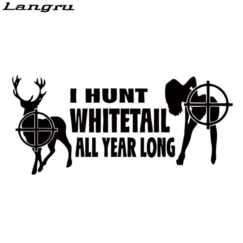 Langru новый стиль автомобиля Stying I Hunt Whitetail на все год длинные автомобильные оконные