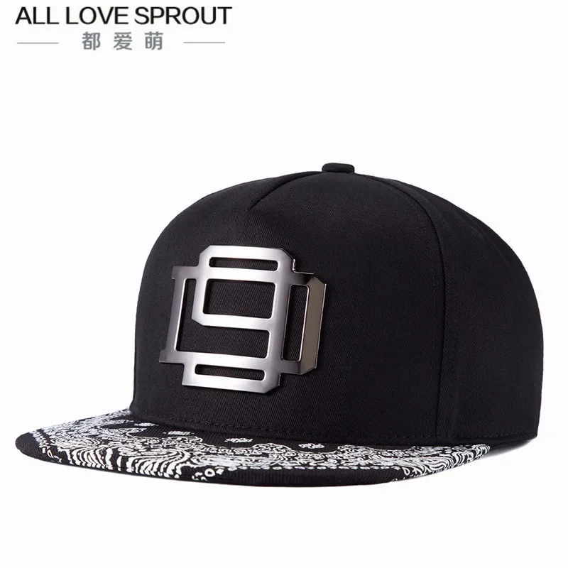 2017 brand  5panel Snapback Caps flat brim black ajustable baseball snapback hats and caps men women bones hip hop cap
