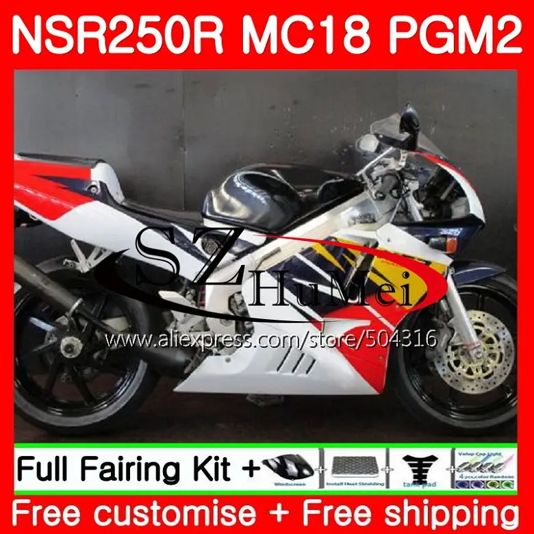 

Blue white MC18 For HONDA PGM2 NSR250 NSR 250 R NSR250R 88 89 124SH.20 MC16 NSR 250R NS250 RR NSR250RR 1988 1989 88 89 Fairing