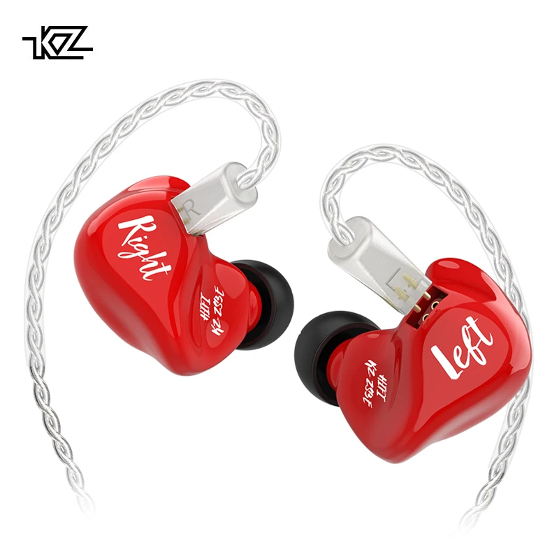 KZ ZS3E ограниченная версия динамические наушники Hi-Fi Monito спортивные наушники для бега DJ стерео гарнитура вкладыши KZ AS10 KZ BA10 - Цвет: KZ ZS3E Red no mic