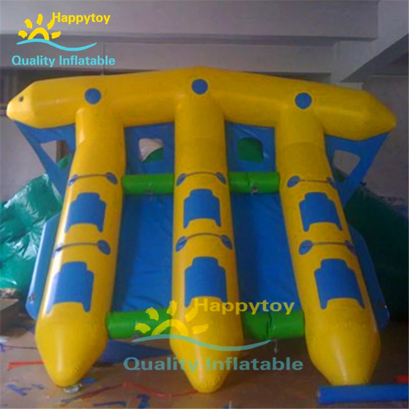 3 трубы водные виды спорта игрушки надувные летающие manta ray/рыба/буксиры/банан лодка для продажи