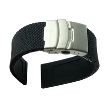 20mm 22mm 24mm Silicone Rubber Watch Band for Samsung Gear S3 Classic Frontier Stainless Steel Buckle Strap Wrist Belt Bracelet 24mm silicone rubber watch band for sony smartwatch 2 sw2 dual brush 316l stainless steel buckle strap wrist belt bracelet black