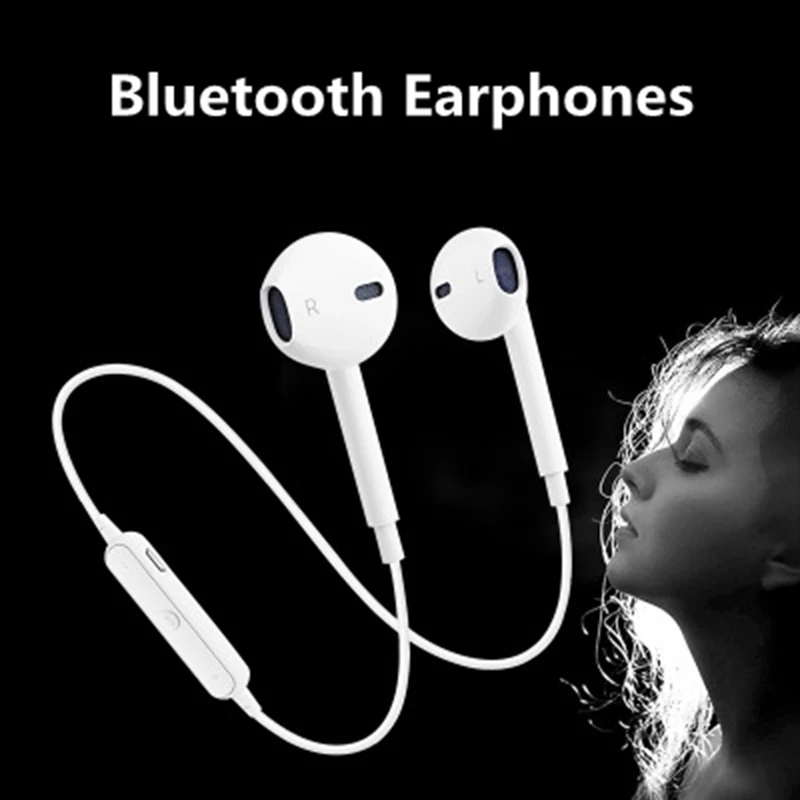 

Universal S6 Sports Wireless Bluetooth Earphones Stereo Headset Earpiece eadphone With Mic For Samsung Xiaomi Android iPhone