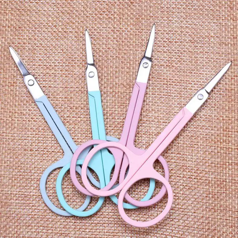 

Professional Scissor Manicure For Nails Eyebrow Nose Eyelash Cuticle Scissors Curved Pedicure Makeup Tool