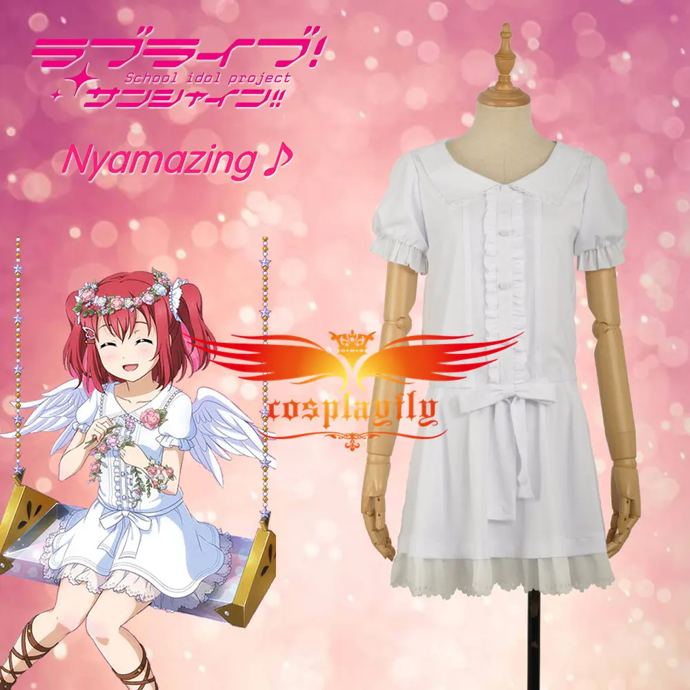 

Love Live Ruby Kurosawa Custom XS-XL White Chiffon Dress Skirt Cosplay Costume Angels Unawakened Party Adult Women Outfit