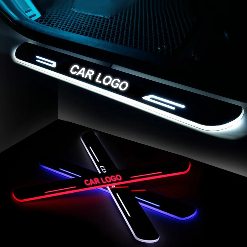 Led door sill plate cover Scuff Plate Guards Door protector trims for Jeep Grand Cherokee Compass | Автомобили и мотоциклы