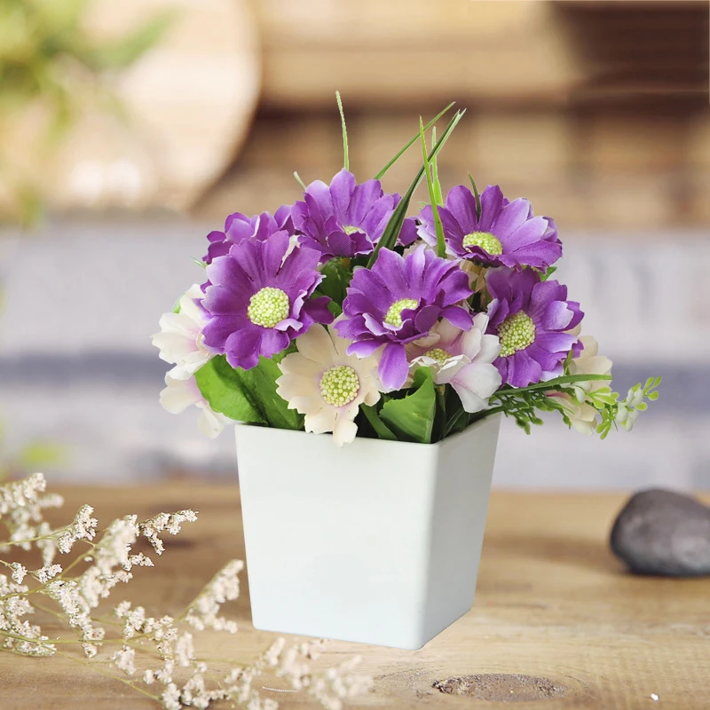 Flone Multiple Styles Artificial Cheap Butterfly Orchid Flower Bonsai Plant Fake Flowers Wedding Home Bedroom Garden Decoration (9)