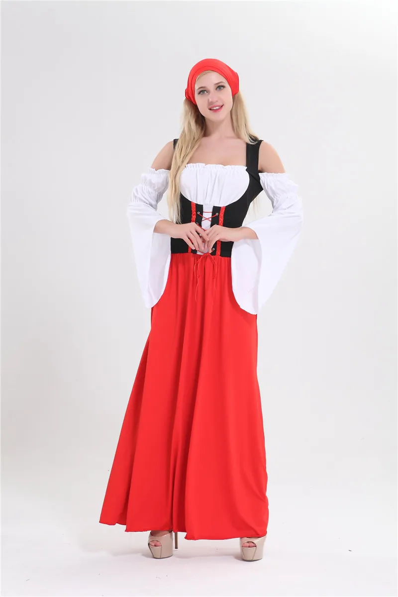 Костюм Октоберфеста для женщин размера плюс, традиционное баварское пиво, дирндль, наряд, девичья пивная дева, фантазия, нарядное платье 6xl