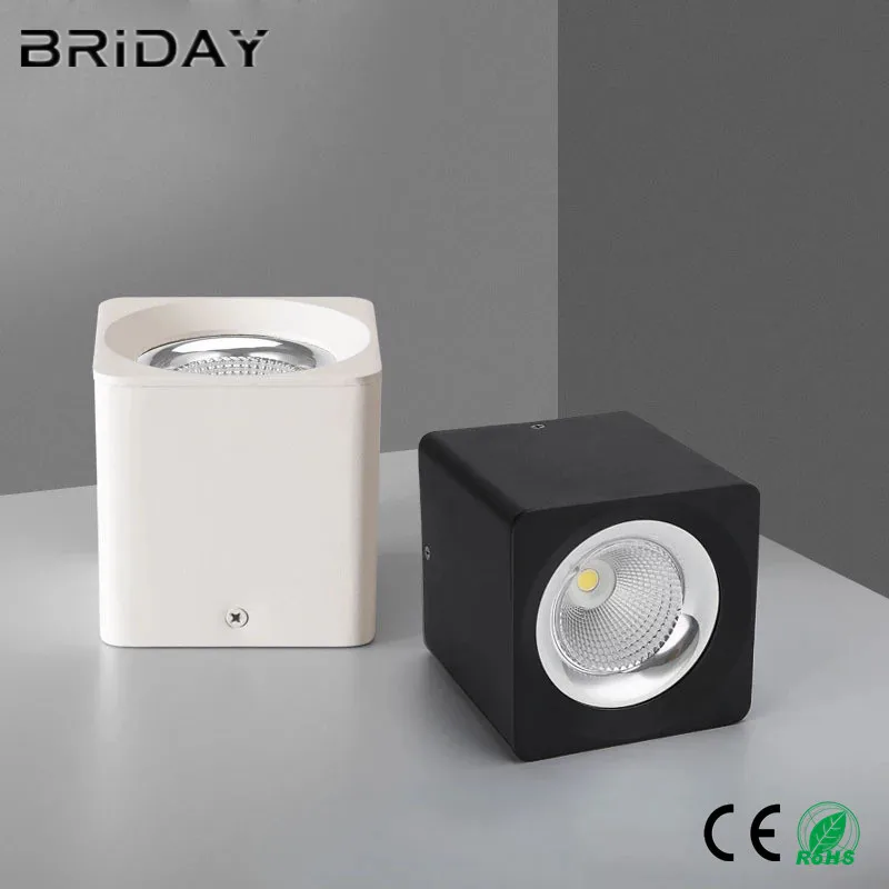 7W 10W Dimmable LED Surface Mounted Square Ceiling Downlight for Room/Corridor/Hallway/Foyer AC85-260V COB Spot light | Лампы и