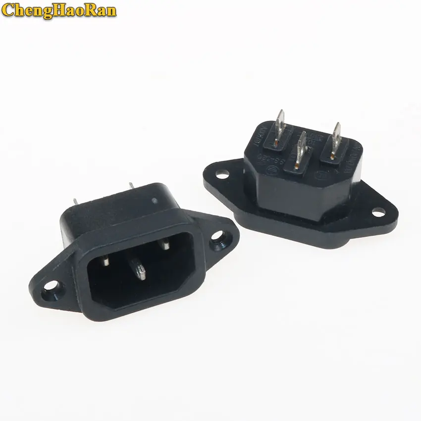 ChengHaoRan 1 5 шт. Разъем питания 3P IEC 320 C14 штекер встраиваемый в панель фоторазъем