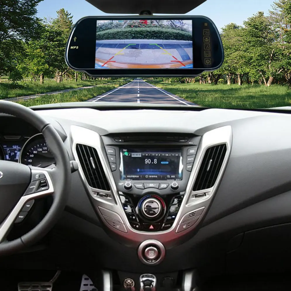 

7 Inch TFT LCD MP5 Screen Car Bluetooth Rear View Mirror Monitor HTH-705