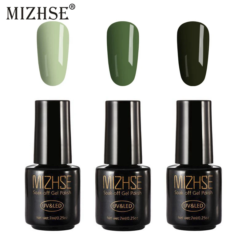 MIZHSE 3 шт. Гель-лак для ногтей многоцветные лаки светодиодный Гибридный лак УФ-лак