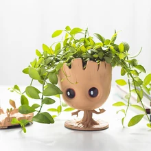 Groot ПВХ гидропонного растения-суккуленты цветы растения на балконе горшок для Офис украшения Groot привидениями горшечные растения