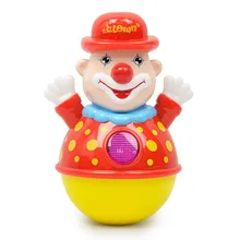 Детская музыка светящийся клоун тумблер младенческие игрушки милая кукла модель игрушки высокое качество образования детский подарок детские игрушки
