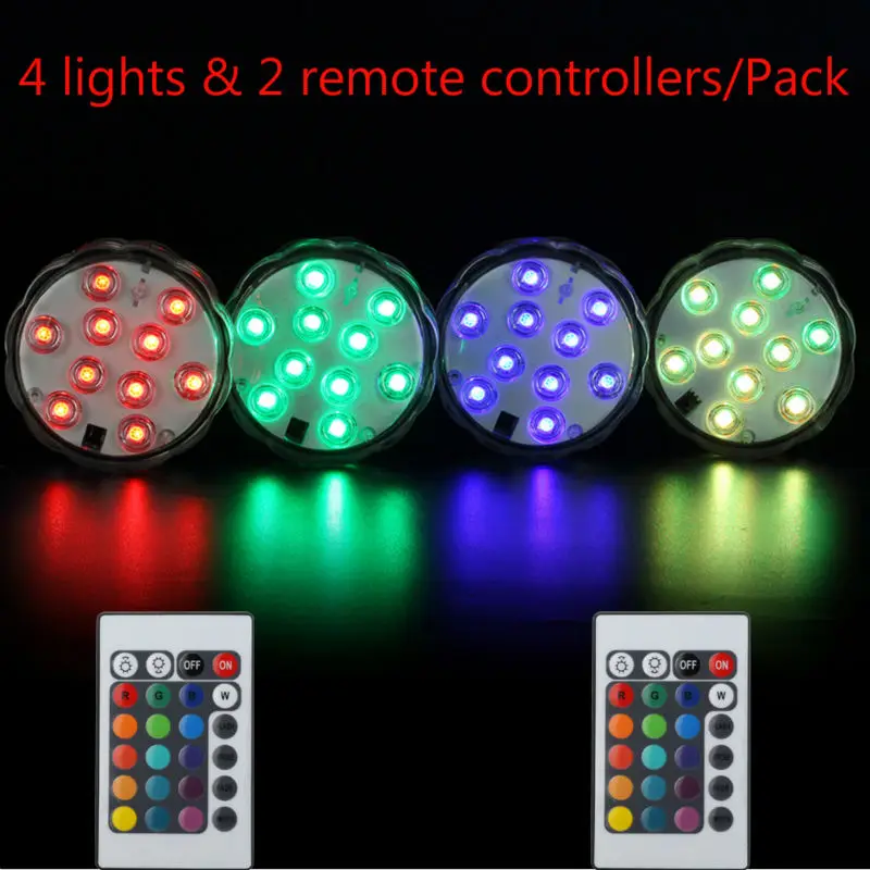 1 шт. 10 разноцветных водостойких светодиодных осветительных приборов smd RGB для