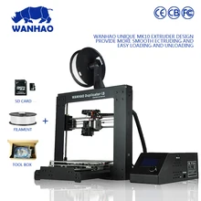 WANHAO бренд 3d принтер Модель I3 V2.1 полностью arylic собраны с 2 ГБ SD карты и PLA тестирования нити бесплатно в дешевых цена