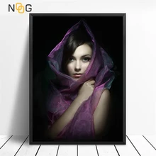 NOOG Modern Painting Girl Posters and Prints Wall Art Classical Canvas Painting Nordic Picture Home Decoration for Living Room 