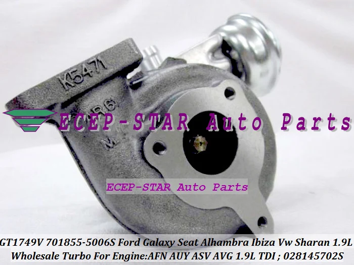 GT1749v 701855-5006s 028145702S Ford Galaxy Seat Alhambra Ibiza  Volkswagen VW Sharan 1.9L AVG AFN AUY AFN ASV turbocharger (1)