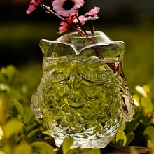 Ручная выдувная милая сова стеклянная ваза, домашний декор празднование новоселья подарки 2 шт./партия