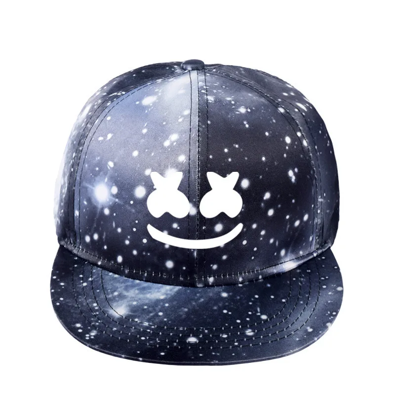 DJ-M-H-4 ZSQH DJ Marshmellow, бейсболка, сетчатая Кепка, хип-хоп, зефир, смайлик, стиль, летняя кепка для детей, женщин и мужчин, пара - Цвет: DJ-M-H-4