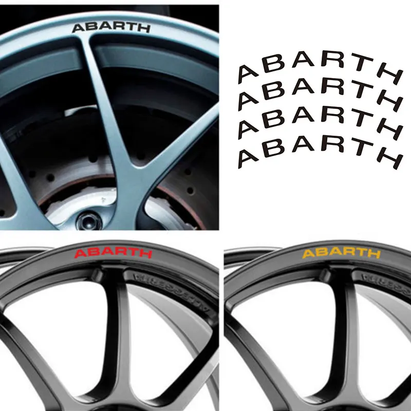 4 шт. для Fiat ABARTH диски литые колеса наклейки 500 500C 500L 500e 500X595 695 Biposto Punto Grande