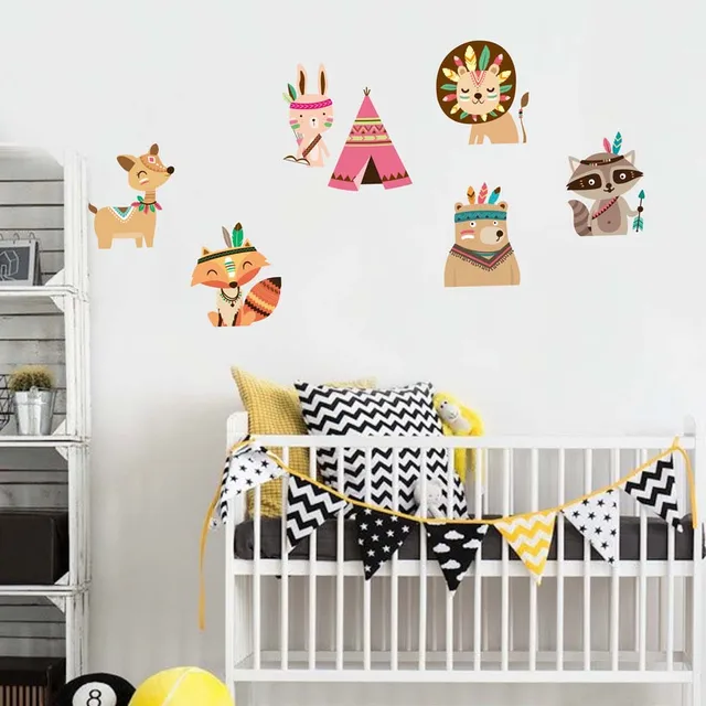Woodland Fox Wild Animals For Kids Nursery Bedroom Vinyl Wall Woodland Fox Wild Animals For Kids Nursery Bedroom Vinyl Wall Sticker Removable Wallpaper Art Decals