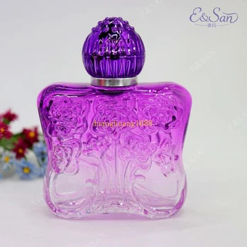 

50ML butterfly type transparent glass bottle perfume spray cosmetic empty bottle#1231