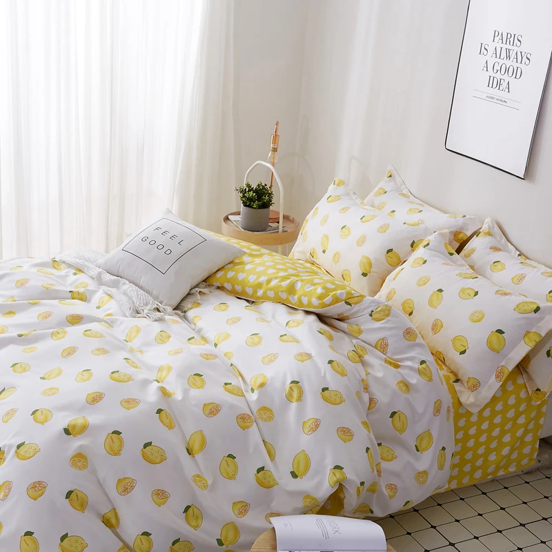 S Cartoon Bedding Set Nordic Single Double Bed Sheet Comforter