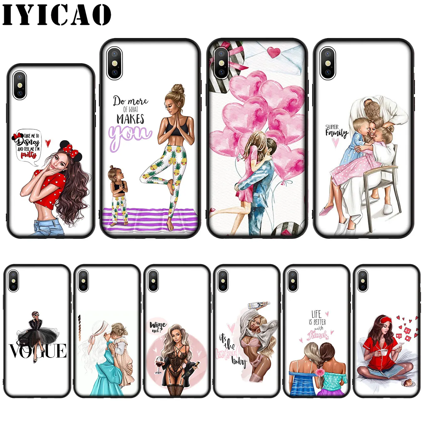 IYICAO VOGUE Рождество принцесса девушка женский Босс кофе Силиконовый мягкий чехол