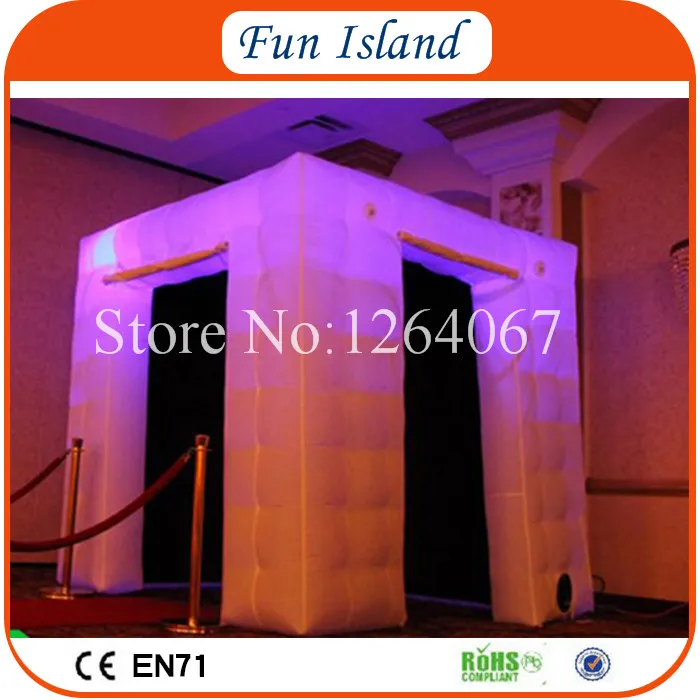 

Free Shipping 2.4 x 2.4m Colorful LED Inflatable Photo Booth Made Of Best PVC Coated Nylon From Guangzhou Inflatable Factory
