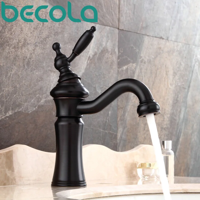 Buy becola brushed nickel/black basin faucets new