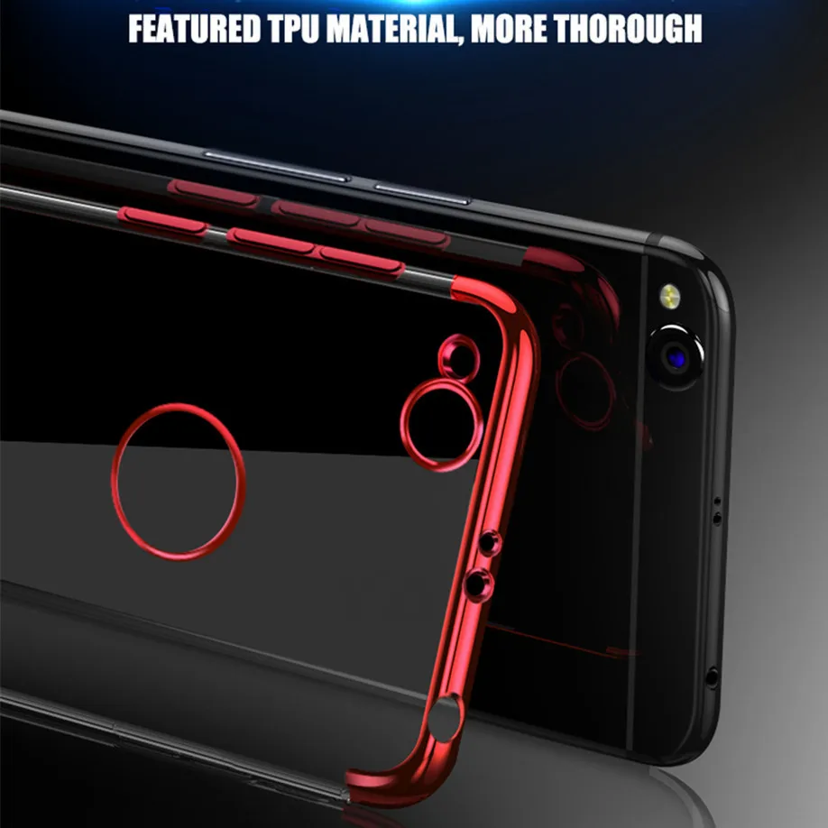 Роскошные мягкие ТПУ Силиконовый противоударный чехол для Xiaomi Redmi Note 4 4X задняя