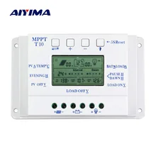 AIYIMA 20A Solar Charge Regulator 10A 12V 24V Auto Solar Panel Controller for Solar Lighting System LCD Display and Dual Timer
