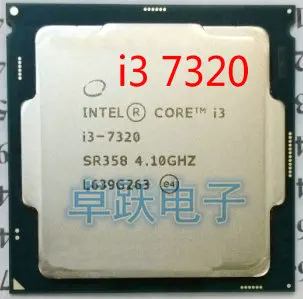 Жнлптнльно quad core I3 7320 Процессор 4,1G 51 Вт 2 ядра 4 нити B0 1151 HD610 DDR4