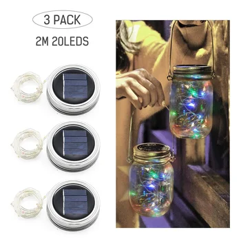 

3Pack LED Solar Fairy Light Decor String Lights Garden Christmas Lights Indoor Decor Led Christmas Accessories Wedding Decor