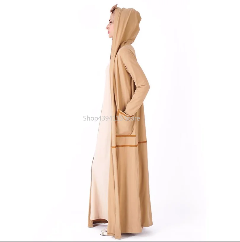 Модное мусульманское взрослое популярное цветное кимоно с капюшоном abayas женское