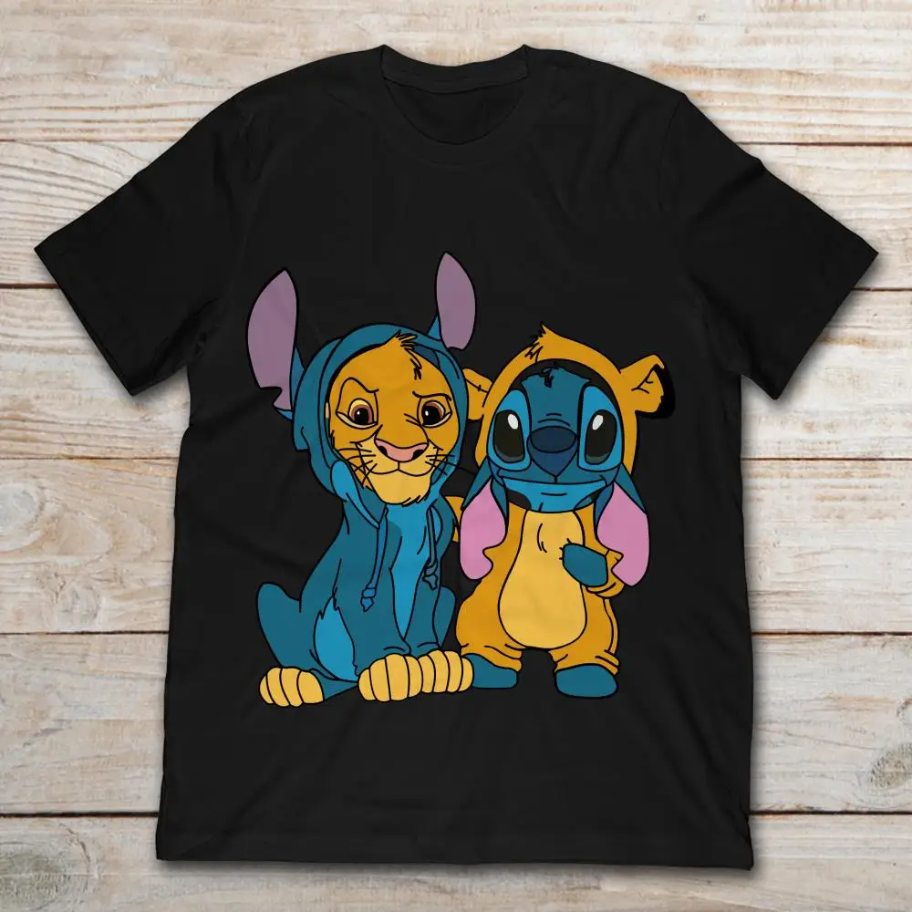 

Gildan Brand Simba And Stitch Best Friend T-Shirt Men's Short Sleeve T-Shirt