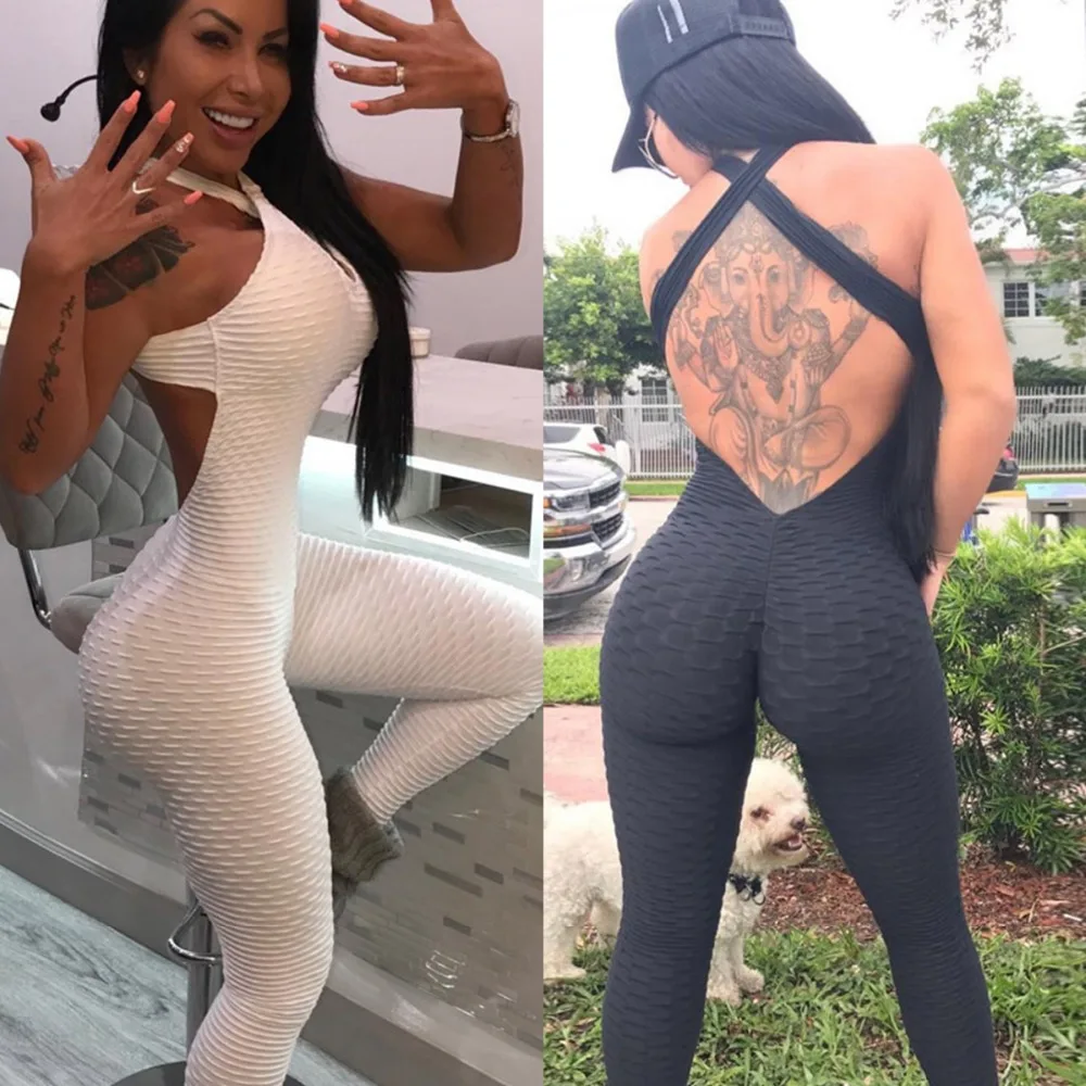 

2018 Hot Sexy Jumpsuit Chest Chest Back Movement With Hip Body Jumpsuit
