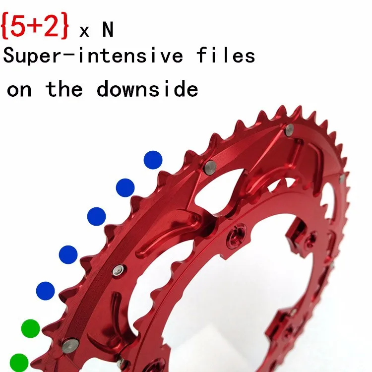 VXM الطريق دراجة Chainwheel كيت المزدوج البيضاوي Chainring 110BCD 50 طن/35 طن 7075-T6 سبائك 700C الطريق الدراجة دراجة كرنك دراجة أجزاء