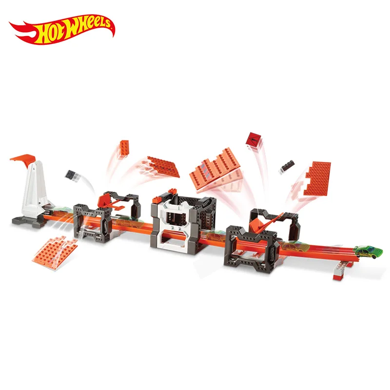 Оригинальный конструктор Hot Wheels Track Builder TVD SPRG разные крутые ударные треки сборный