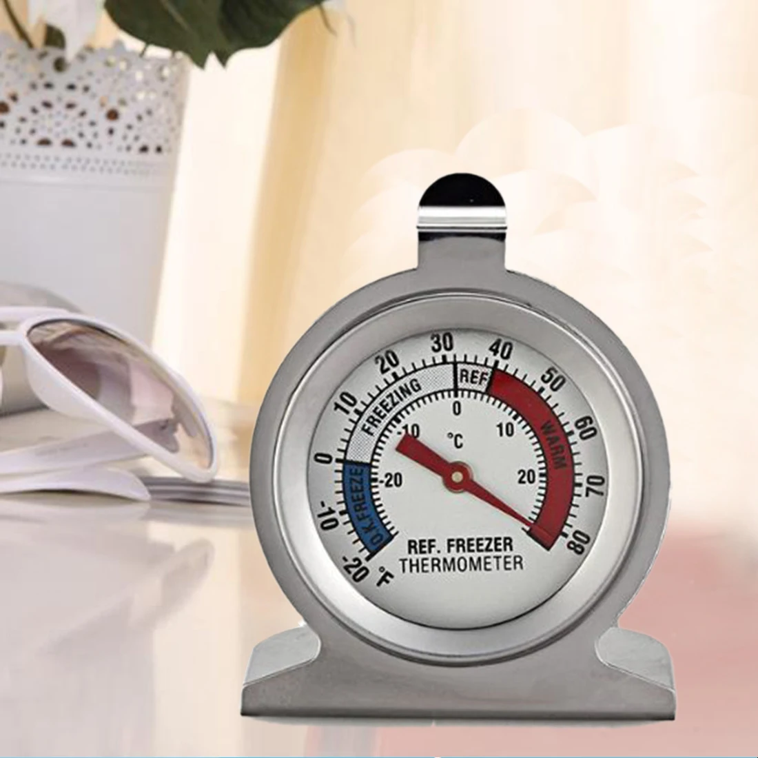 

42mm Refrigerator Fridge Kitchen Freezer Thermometer Dail Type Stainless Steel Material High Quality