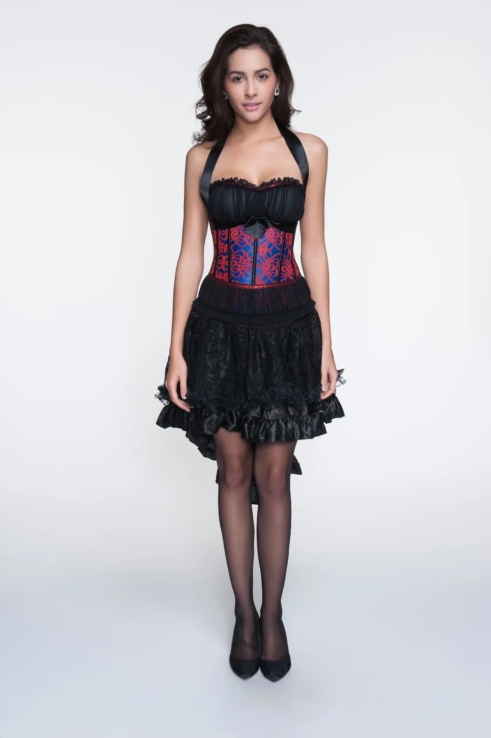 8123red corset+7056dress-2