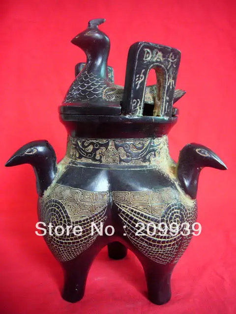 

00613 Seltene Ming-Dynastie Bronze Weihrauch Herd