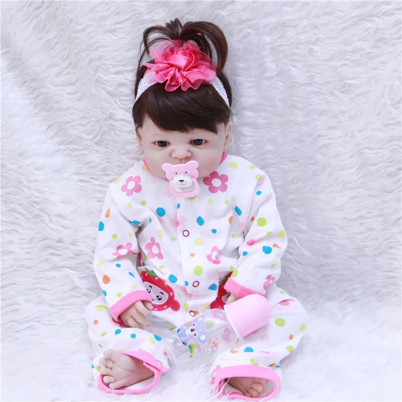

55cm Full Body Silicone Reborn baby bebe alive super real toddler adorable Xmas Birthday Gift Present Bathe Toy brinquedos