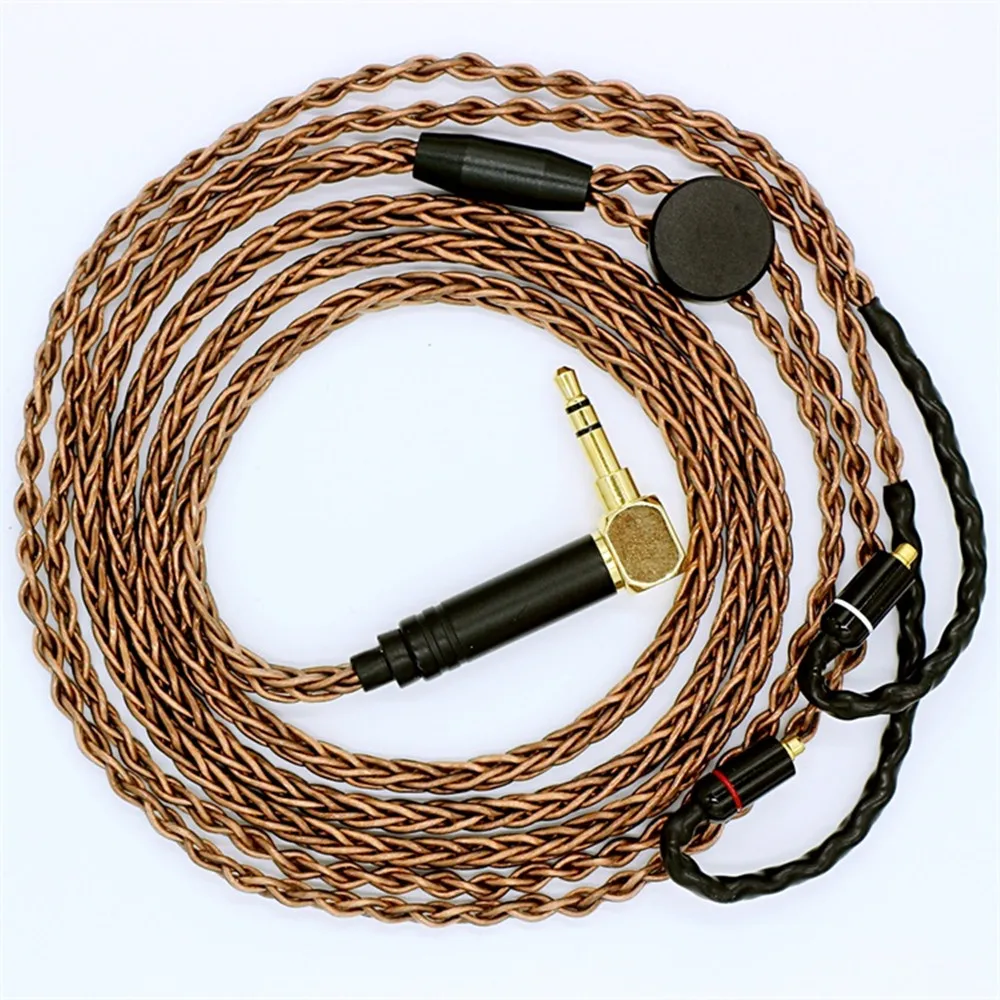 Ручная работа 1,2 M 7N посеребренные одиночные Кристальные наушники с медным покрытием кабель HiFi MMCX кабель для обновления Shure pin серии(535/215 и т. Д