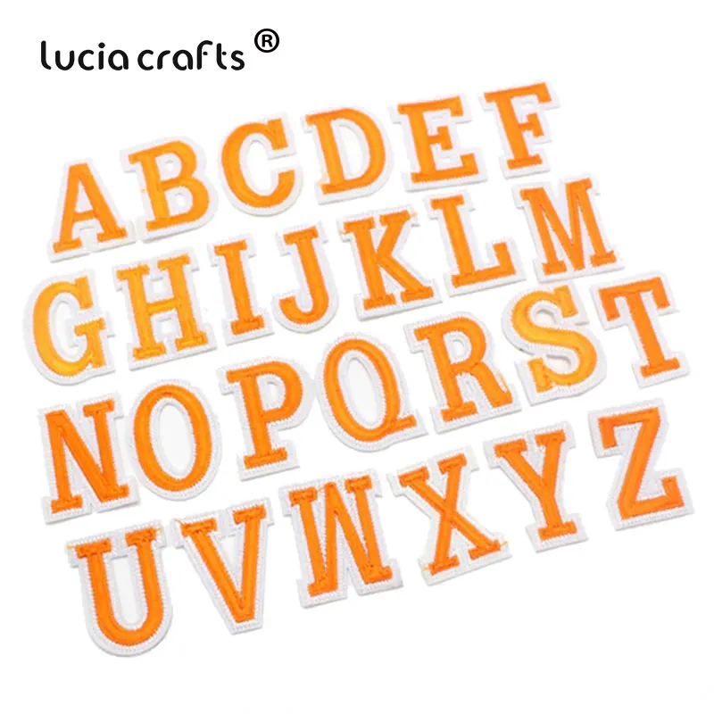 Style14 40x51mm26pcs Lucia ремесла цифры Алфавит буквы нашивки вышитые железные на патч для Бейджи для одежды паста для сумки брюки Швейные L0404 - Цвет: Style14 40x51mm26pcs