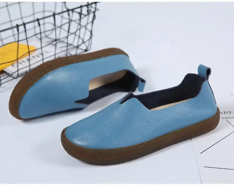 New arrival plus size loafers ladies shoes casual comfortable flats female shoes genuine leather shoes woman tenis feminino (30)